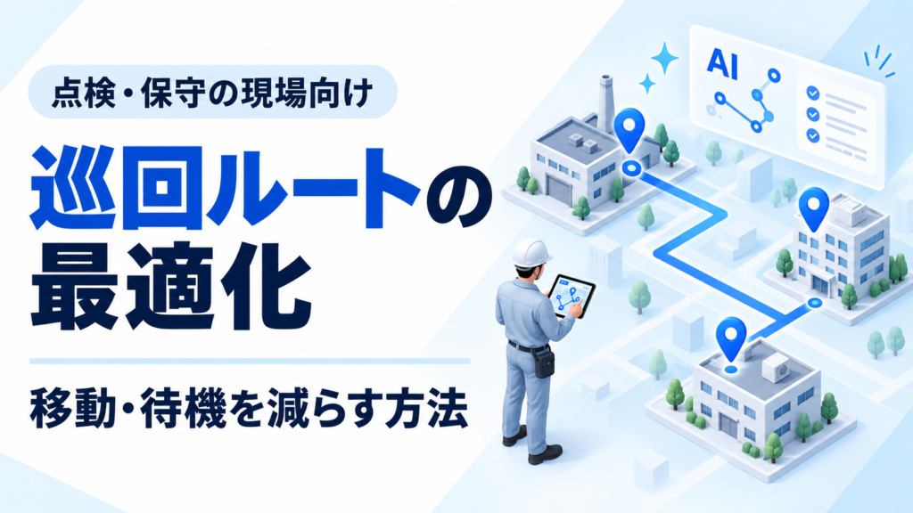 巡回ルートの最適化｜点検・保守の移動と待機を減らす方法